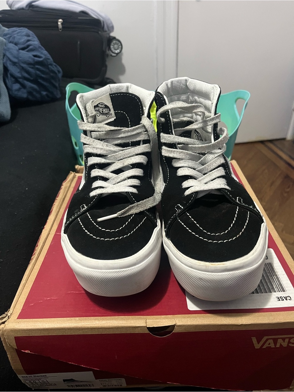 Vans Women’s  Black & White High-Top Skate Sneakers